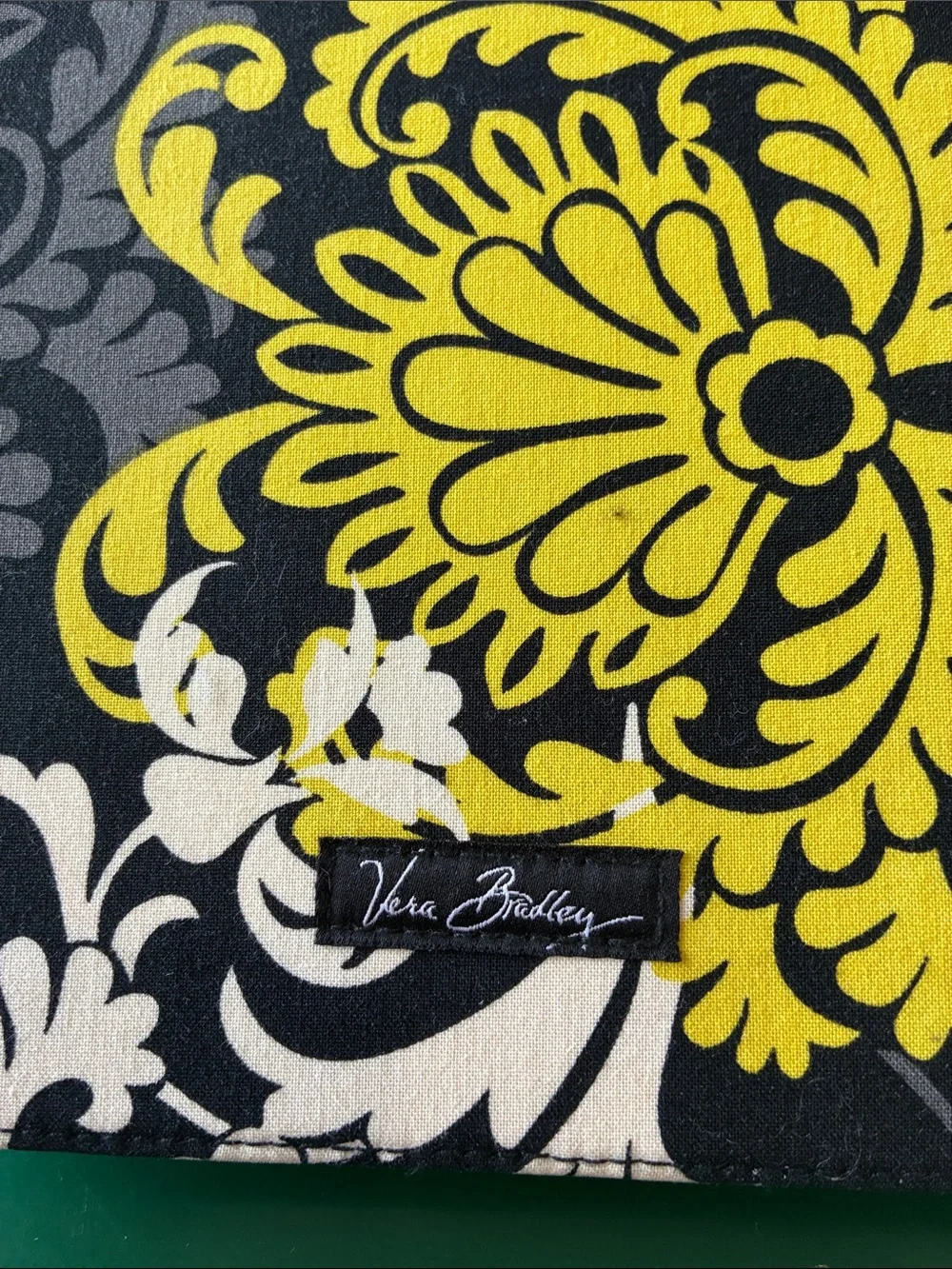 Vera Bradley Black, Gray & Yellow Floral Tablet Folio